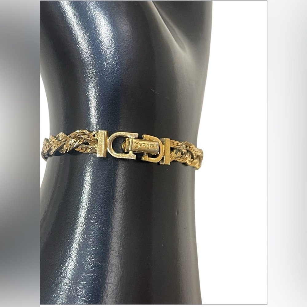 Sale‼️Christian Dior Authentic Gold Plated Braided Bracelet- Preowned - Picture 9 of 10